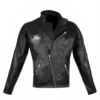 johnny silverhand black leather jacket full front view