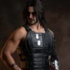johnny silverhand black leather vest