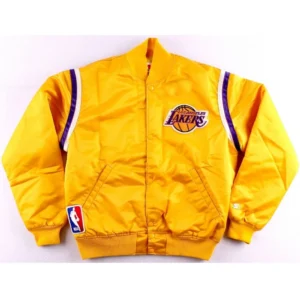80s Lakers LA Satin Yellow Jacket