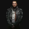 Cyberpunk 2077 Goro Takemura Black leather Coat front view