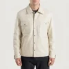 John Dutton Cream Leather Jacket