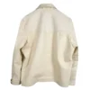 John Dutton Yellowstone Cream Leather Jacket
