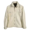 Yellowstone John Dutton Cream Leather Jacket