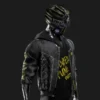 cyberpunk 2077 cyborg black jacket side view