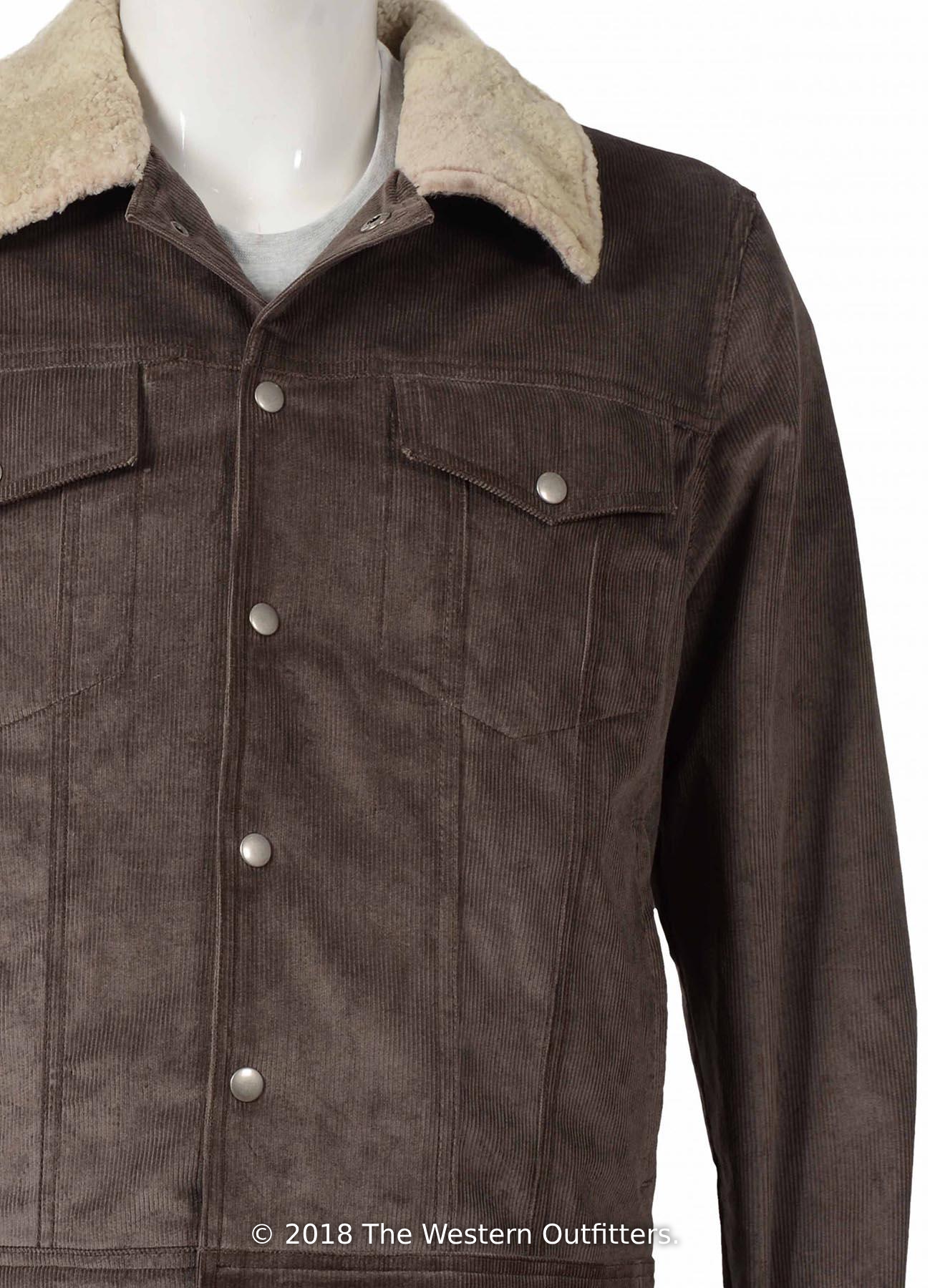 Yellowstone John Dutton Brown Corduroy Jacket - Image 3