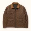 john dutton brown quilted cotton jacket yellowstone