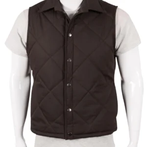 john dutton brown quilted vest yellowstone with closed button