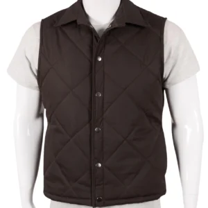 john dutton brown quilted vest yellowstone with closed button