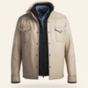 john dutton cream white leather jacket yellowstone