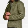john dutton green quilted jacket yellowstone sleeves details
