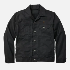 rip wheeler black cotton jacket front look