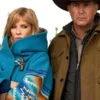 yellowstone beth dutton blue wool coat