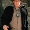 yellowstone john dutton black bomber cotton jacket front view