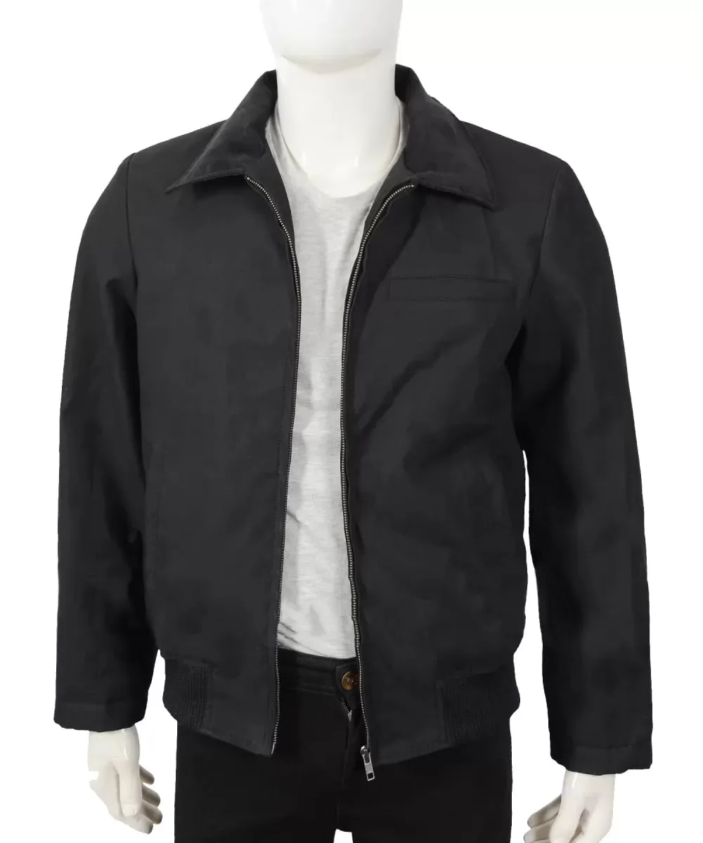 Yellowstone John Dutton Black Bomber Cotton Jacket - Image 2