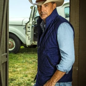 Yellowstone John Dutton Blue Quilted Vest