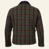yellowstone john dutton brown plaid cotton jacket