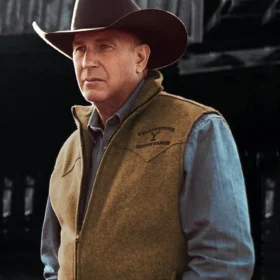 Yellowstone John Dutton Brown Wool Vest