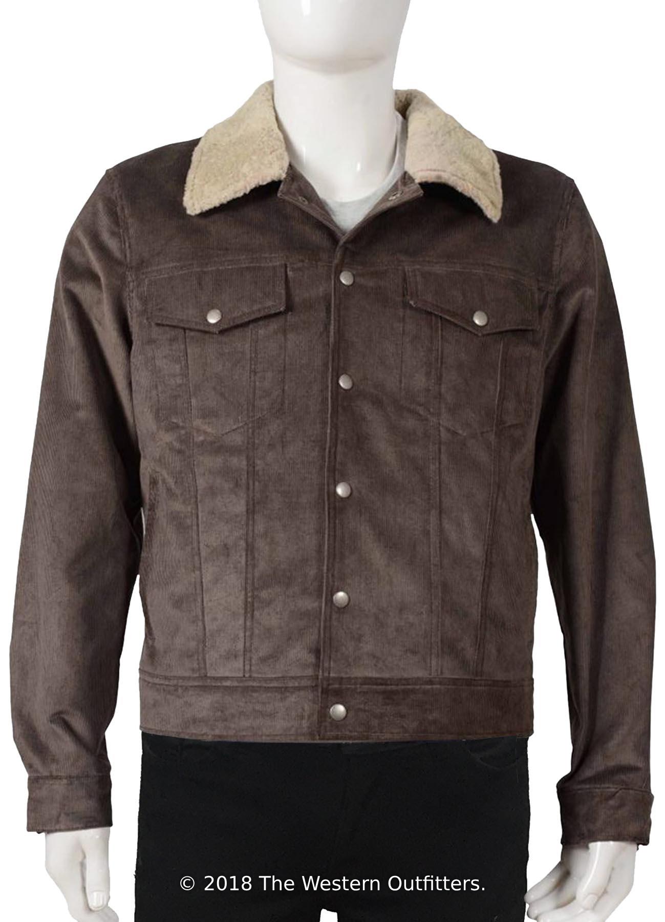 yellowstone john dutton corduroy brown jacket front view