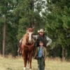 yellowstone john dutton kevin costner brown quilted vest with horse and child