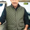 yellowstone john dutton quilted green vest front view