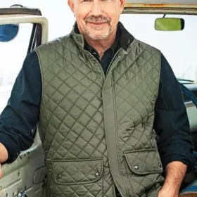 Yellowstone John Dutton Quilted Green Vest