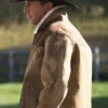 yellowstone john dutton raw beige leather jacket
