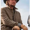 yellowstone kayce dutton wearing cotton brown jacket on horse