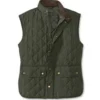 yellowstone series john dutton green quilted vest front shoot