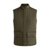 yellowstone series john dutton quilted green vest front