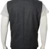yellowstone tv series john dutton wool grey vest back view