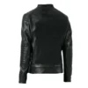 Black Legend Bomber Leather Jacket