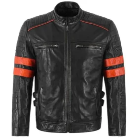 Men's Black Ruby Racer Leather Jacket