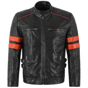 Men's Black Ruby Racer Leather Jacket