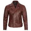 Brown Fusion Biker Jacket