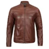 Brown Modern Nomad Biker Jacket