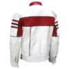 Buy Mens White Red Biker Leather Jacket