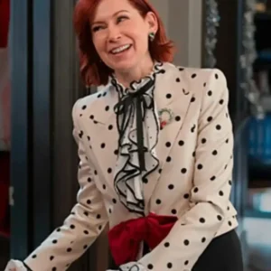 Elsbeth S03 Carrie Preston Polka Dot Crop Blazer
