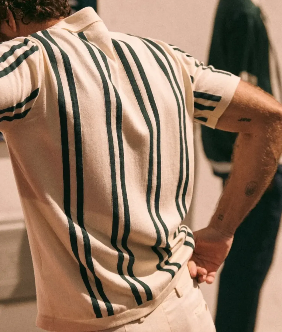 Emily In Paris S05 Nicolas de Léon Linen Striped Shirt - Image 3