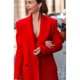 Emily in Paris Season 5 Lily Collins Red Coat
