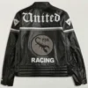 Jude Bellingham Y 3 NBHD Black Leather Racer Jacket