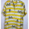 Julien Emily In Paris S05 Samuel Arnold Yellow Striped Printed Silk Shirt