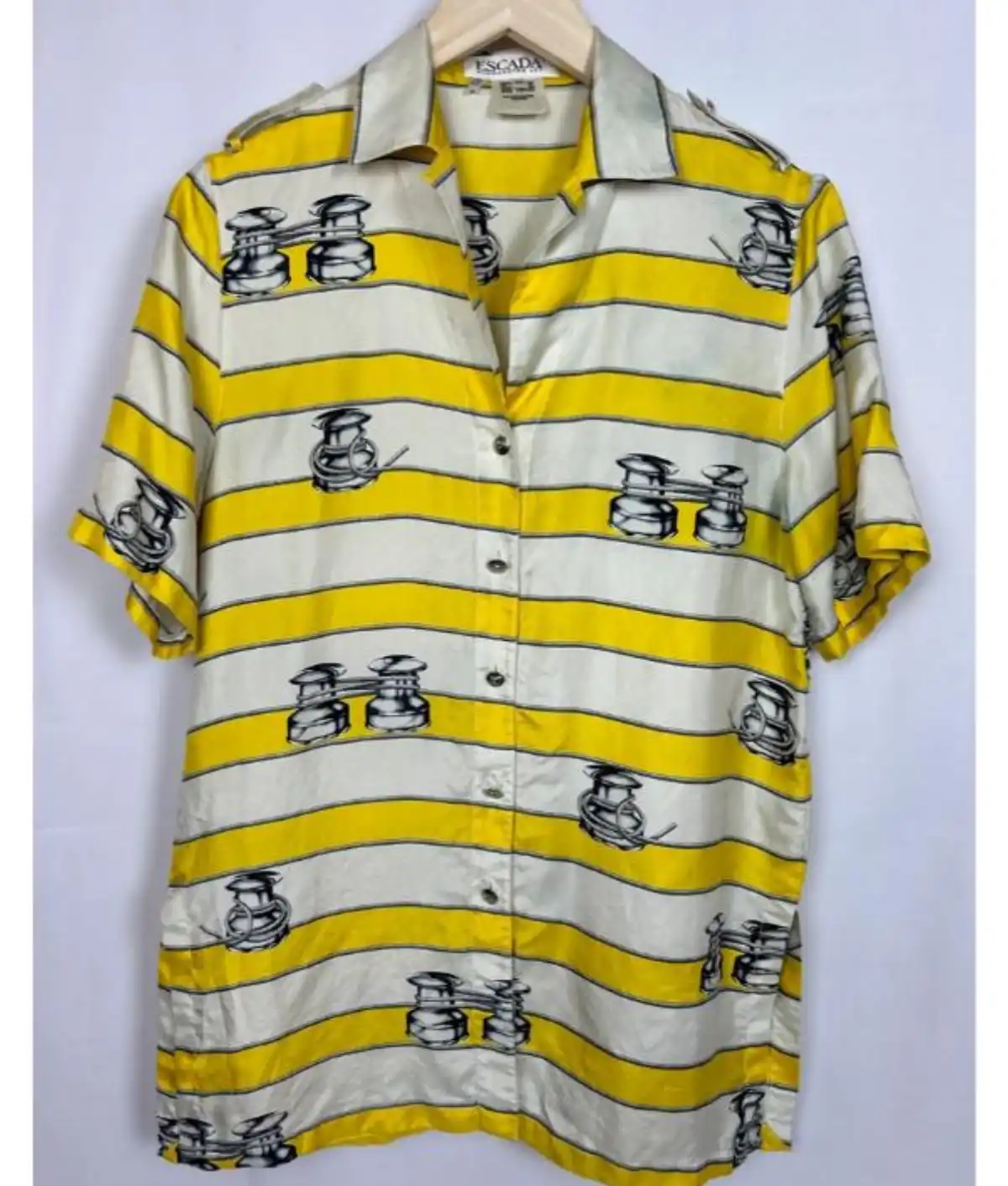Emily In Paris S05 Samuel Arnold Yellow Striped Shirt - Image 2