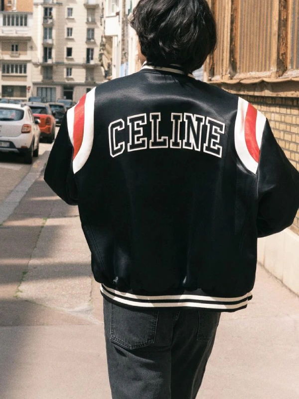 Kim Tae-Hyung Celine Black Bomber Jacket - Image 3