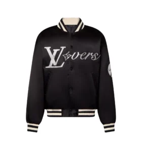 Louis Vuitton Black Satin Bomber Jacket