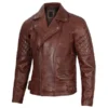Mens Brown Fusion Biker Jacket