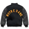 Notre Dame Rudy Irish Black Letterman Bomber Jacket