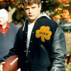 Notre Dame Rudy Irish Letterman Bomber Jacket
