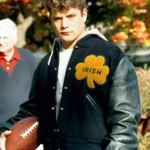 Notre Dame Rudy Irish Letterman Bomber Jacket