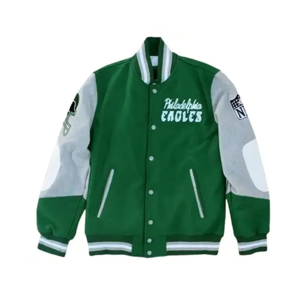 Philadelphia Eagles Princess Diana Green Varsity Jacket - Image 2