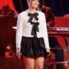 The Voice S28 Gina Mile Sequin Black Bow Top